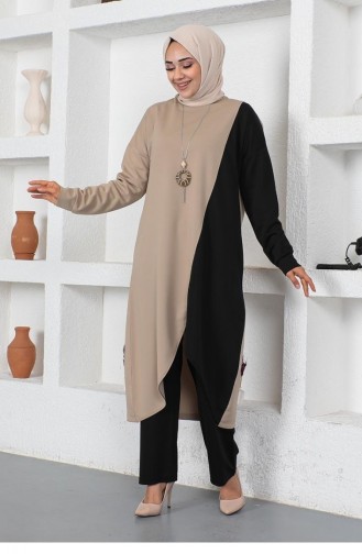 Ensemble Double Long Bicolore 2046-03 Vison 2046-03