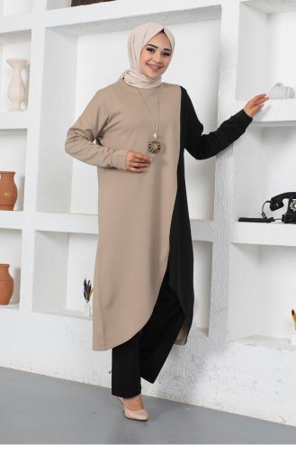 Ensemble Double Long Bicolore 2046-03 Vison 2046-03