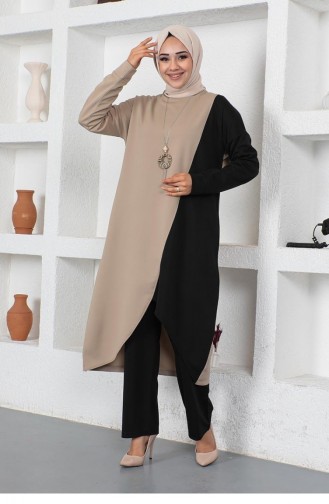 Ensemble Double Long Bicolore 2046-03 Vison 2046-03