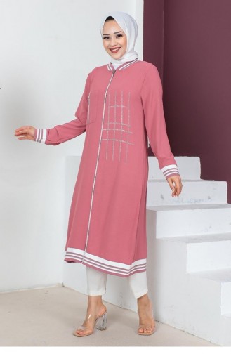 Geribbelde Hijab-cape 0051-06 Gedroogde Roos 0051-06
