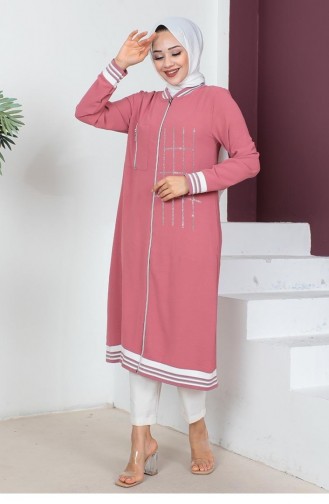 Gerippter Hijab-Umhang 0051-06 Getrocknete Rose 0051-06