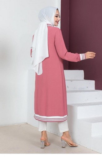 Gerippter Hijab-Umhang 0051-06 Getrocknete Rose 0051-06