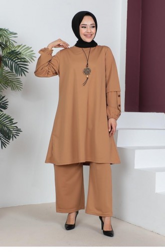 2055Mg Costume Tricoté Double Grande Taille Tan 9194