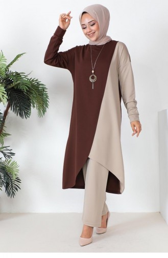 Costume Double Long Bicolore 2046-06 Marron 2046-06