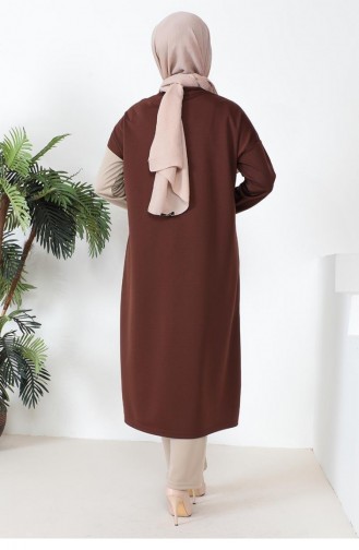 Two Color Long Double Suit 2046-01 Brown 2046-01