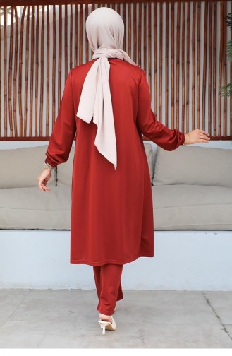 2061Mg Gathered Hijab Suit Tile 9287