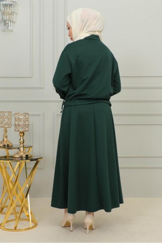 2068 Mg Hijabpak Met Veters Smaragdgroen 9872
