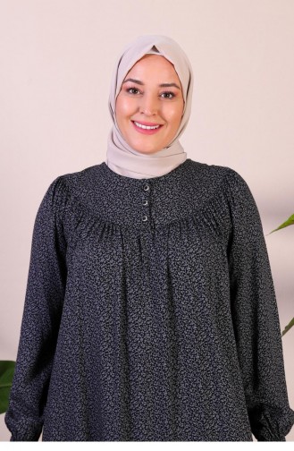 Women`s Long Plus Size Mother Dress Summer Hijab Clothing 8226 Smoked 8226.Füme