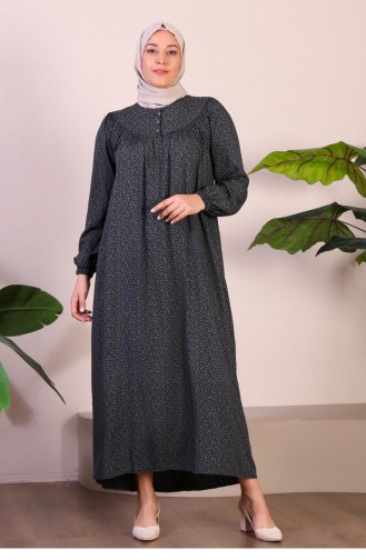 Women`s Long Plus Size Mother Dress Summer Hijab Clothing 8226 Smoked 8226.Füme