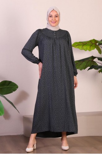 Women`s Long Plus Size Mother Dress Summer Hijab Clothing 8226 Smoked 8226.Füme