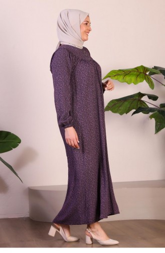 Dames Lange Grote Maten Moederjurk Zomer Hijabkleding 8226 Lila 8226.Lila