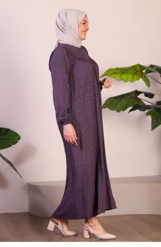 Robe Mère Longue Grande Taille Pour Femmes Vêtements D`été Hijab 8226 Lilas 8226.Lila