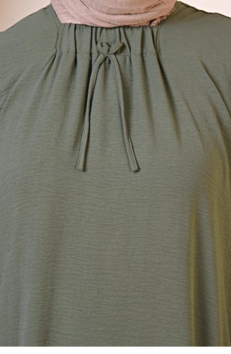 Lange Moederjurk Ayrobin Grote Maten Dames 8408 1 Kaki 8408-1.Haki