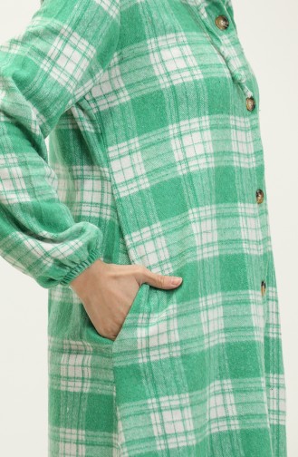 Plaid Pattern Hooded Cap NZR001D-07 Green 001D-07