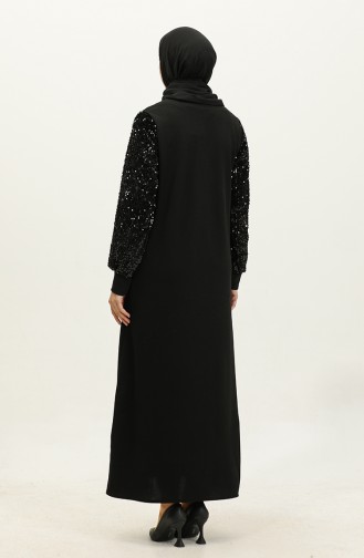 Robe De Soirée A Paillettes 0305A-02 Noir 0305A-02