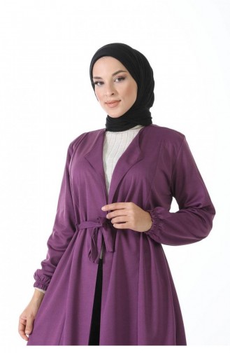 2023Mg Kuşak Detaylı Kimono Mor