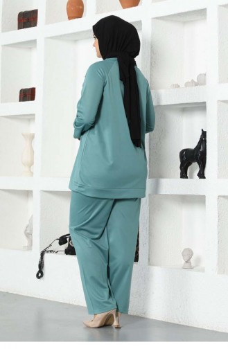 Embroidered Shoulders Tracksuit Set 2025-02 Mint Green 2025-02