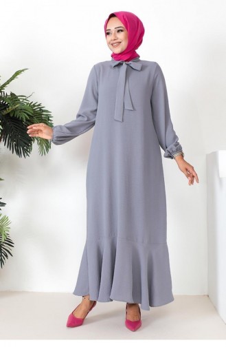 0294Sgs Robe Modèle Hijab Gris 5802