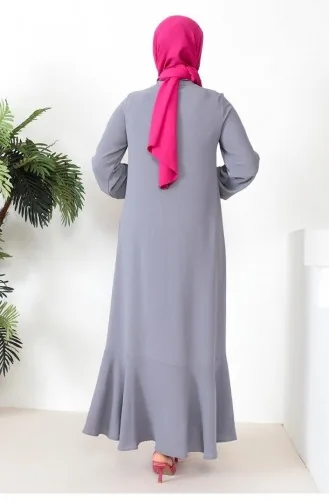 0294Sgs Robe Modèle Hijab Gris 5802