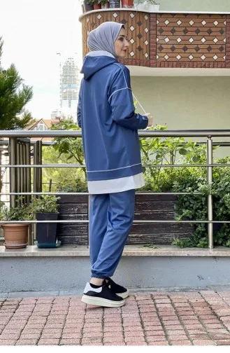 Double Hijab Suit 2020-03 Indigo 2020-03