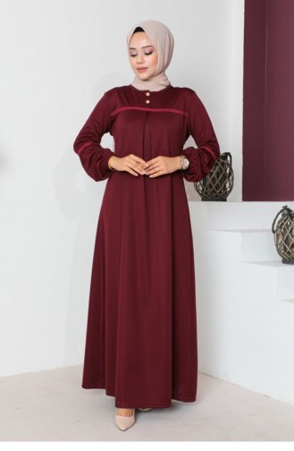 2064Mg Hijab Sports Abaya Claret Rood 6072