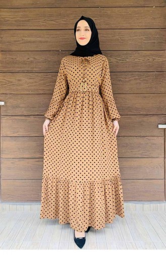 فستان للحجاب مُنقّط 0224-03 طابا 0224-03