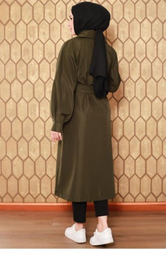 2404Nry Trenchcoat Mit Ballonärmeln Khaki 6574