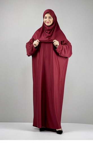 0226Sgs Robe De Prière Rouge Claret 6870