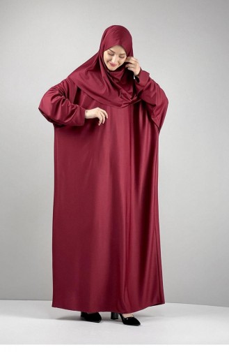 0226Sgs Robe De Prière Rouge Claret 6870