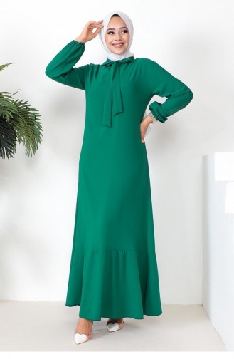 0294Sgs Hijab-Modellkleid Smaragdgrün 7622