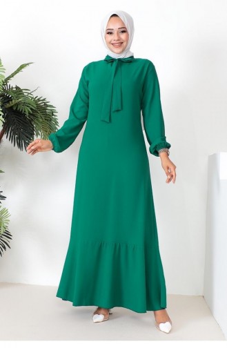 0294Sgs Hijab-Modellkleid Smaragdgrün 7622