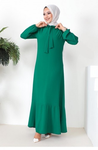 0294Sgs Hijab-Modellkleid Smaragdgrün 7622