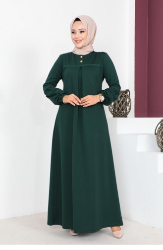 2064Mg عباية رياضية للحجاب أخضر زمردي 7725