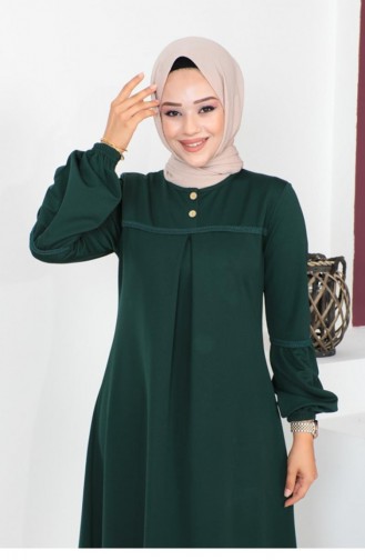 2064Mg عباية رياضية للحجاب أخضر زمردي 7725