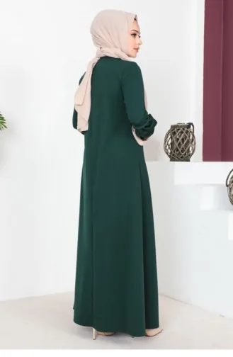2064Mg Hijab Sport Abaya Vert Émeraude 7725