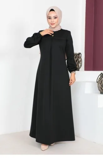 2064Mg Hijab Sports Abaya Black 7726