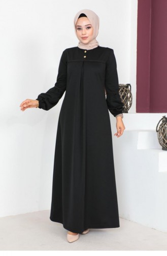 2064 Mg Hijab Sports Abaya Schwarz 7726