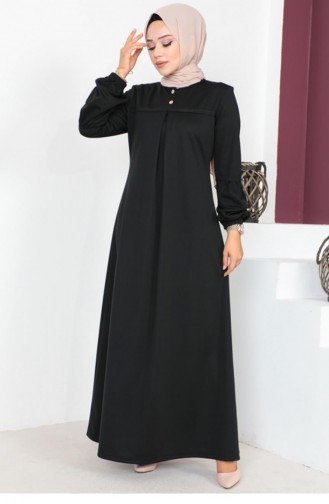 2064Mg Hijab Sport Abaya Noir 7726