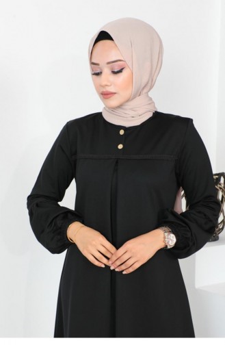 2064Mg Hijab Sports Abaya Black 7726