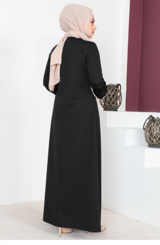 2064Mg Hijab Sport Abaya Noir 7726