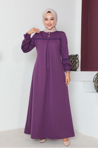 2064Mg Hijab Sports Abaya Purple 7727