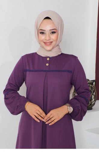 2064Mg Hijab Sports Abaya Purple 7727