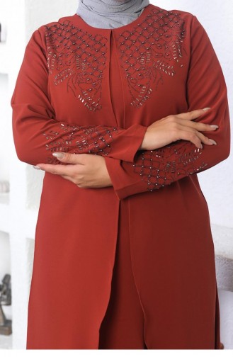 2021Smr Stone Besticktes Hijab-Kleid Mit Fliese 7755