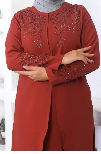 Tuile De Robe Hijab Brodée En Pierre 2021Smr 7755