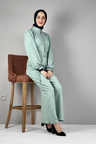 Zippered Jumpsuit 5415-04 Mint 5415-04