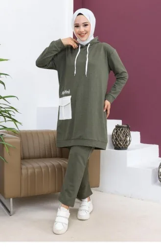 2066Mg Pocket Sports Suit Khaki 8547