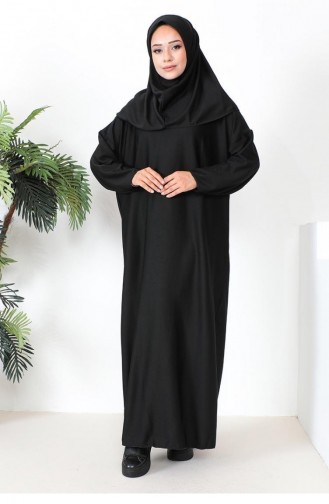 0056Mp Robe De Prière Hijab Noir 9231