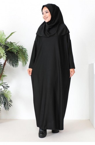 0056Mp Robe De Prière Hijab Noir 9231