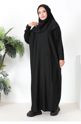 0056Mp Hijab Prayer Dress Black 9231