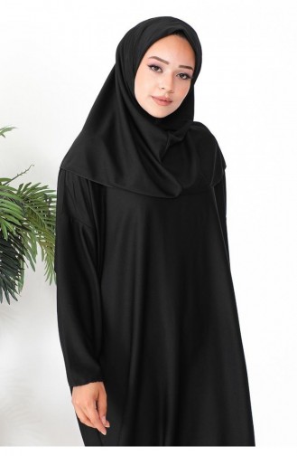 0056Mp Hijab Prayer Dress Black 9231